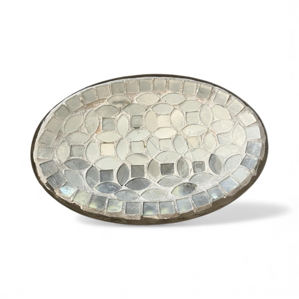 Oval Mosaic Decorative Plate soap dish Tissue box